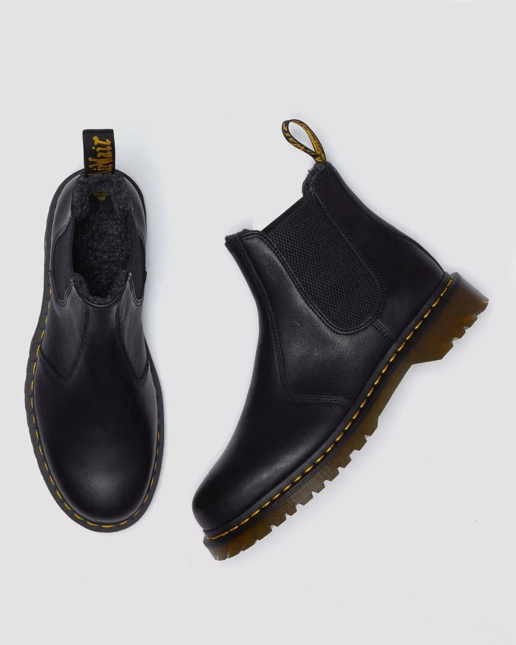 Dr. Martens 2976 WL Grizzly Leder Schwarze Stiefel Tower London.De