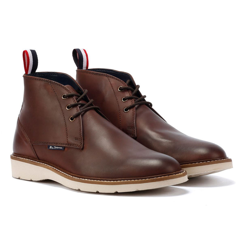 Ben Sherman Hampton Rote Herrenstiefel Aus Leder