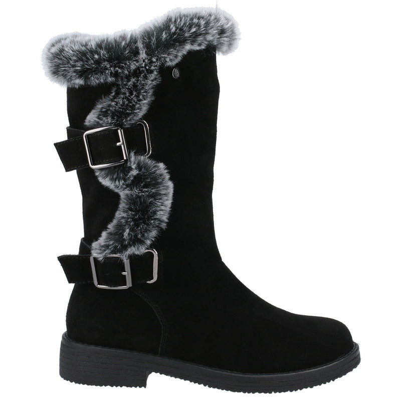 Hush Puppies Megan Damenstiefel Aus Schwarzem Wildleder