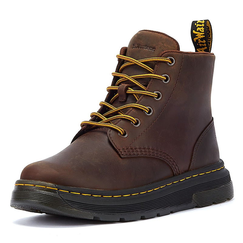 Dr. Martens Crewson Chukka Crazy Horse Dunkelbraune Stiefel