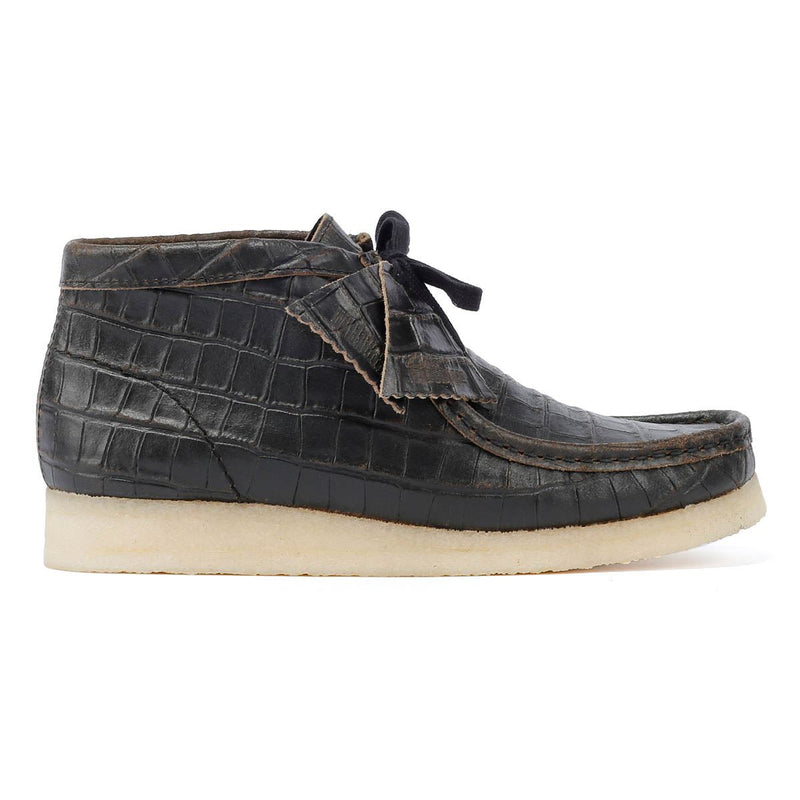 Clarks Originals Wallabee Boot Harajuku Leder Damen Schwarze Farbe Stiefel