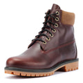 Timberland Heritage 6 Inch Waterproof Rote Herrenstiefel Aus Leder