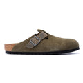 Birkenstock Boston Wildleder Grüne Clogs