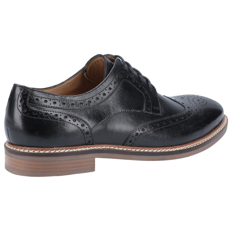 Hush Puppies Bryson Leder Herren-Schwarz Brogues-Schuhe