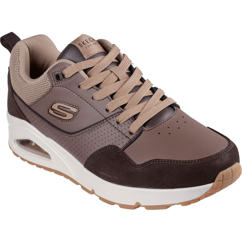 Skechers Uno - Retro One Leder Herren Braune Turnschuhe