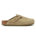 Birkenstock Boston Wildleder Verblasstes Khaki Grau Clogs