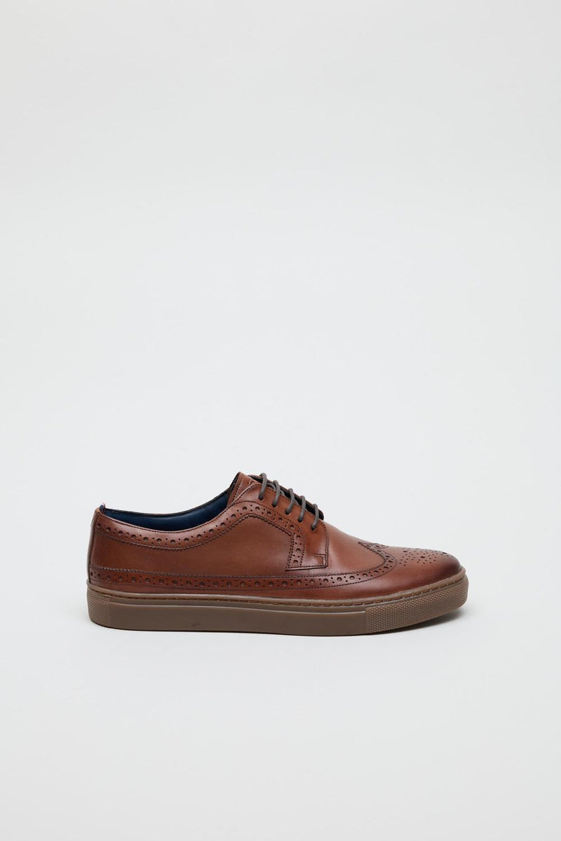 Ben Sherman Preston Leder Herren Braune Schnürschuhe