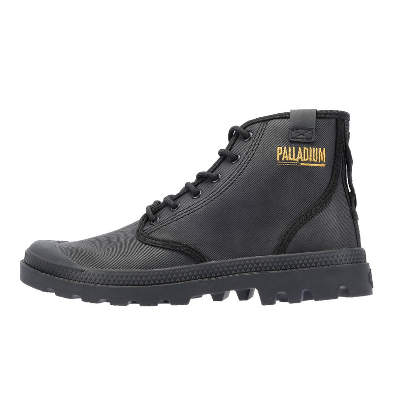 Palladium Pampa Hi Wax Canvas Schwarze Farbe Stiefel