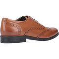 Hush Puppies Oaken Leder-Herrenschuhe In Dunkelbraun Mit Brogue-Muster