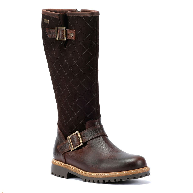 Barbour Willow Tall Damenstiefel Aus Braunem Wildleder