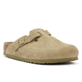 Birkenstock Boston Wildleder Verblasstes Khaki Grau Clogs