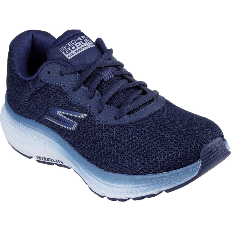 Skechers Go Run Consistent 2.0 Fast Pace Textile Damen Sneaker In Marineblau/Blau