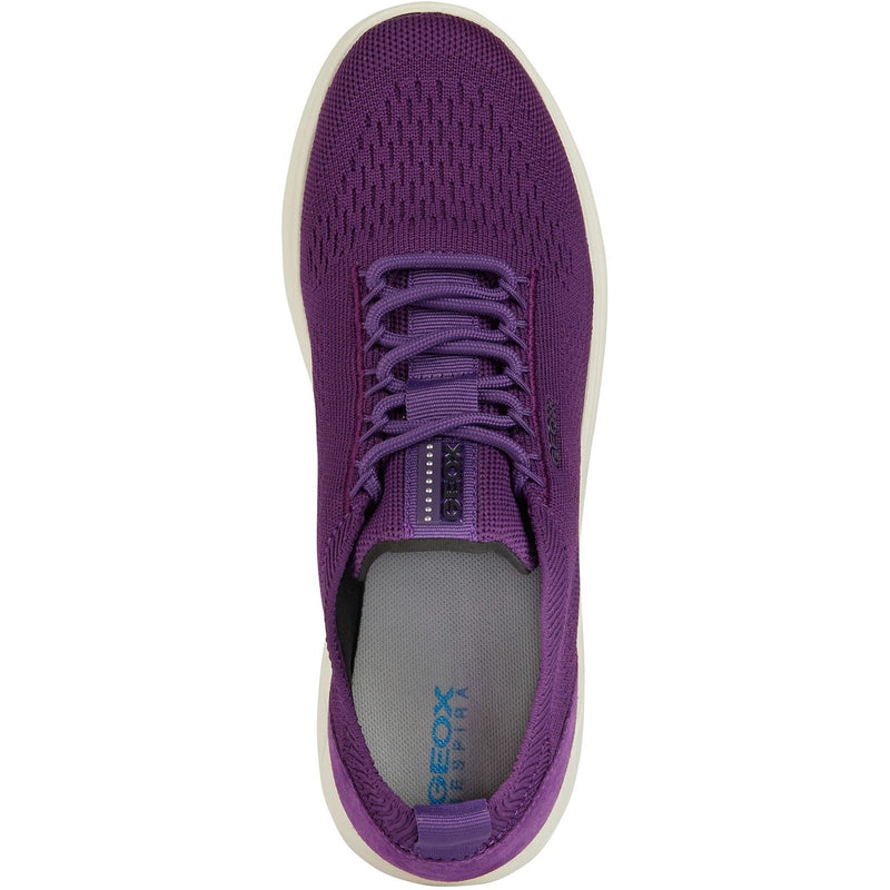 Geox D Spherica A Leder-Damensneaker In Violett