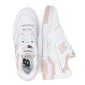 New Balance 550 Damen Weiße/Rosa Sand Leder Sneaker