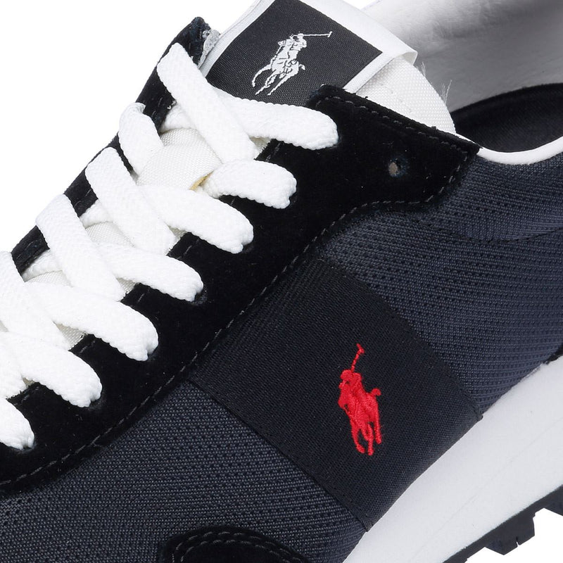 Ralph Lauren Trail 125 Schwarze Farbe Ledersneaker Für Herren