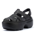 Crocs Stomp Fisherman Damen Sandalen In Schwarz