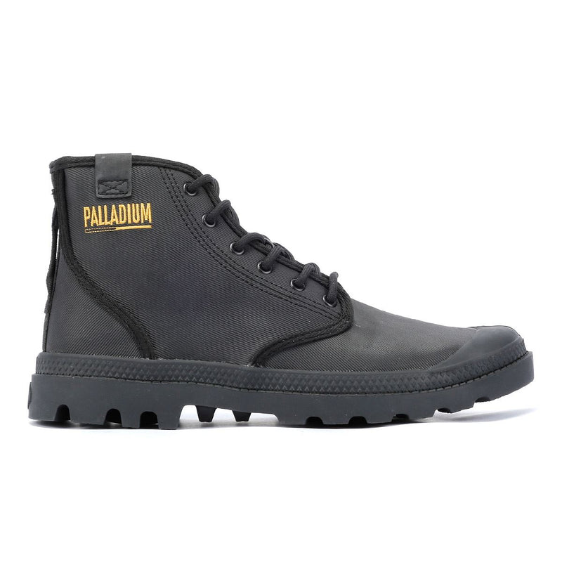 Palladium Pampa Hi Wax Canvas Schwarze Farbe Stiefel