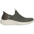 Skechers Ultra Flex 3.0 - Cozy Streak Textile Damen Olivgrüne Sneakers