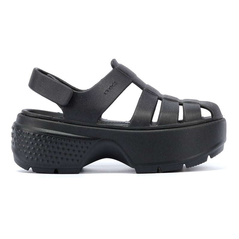 Crocs Stomp Fisherman Damen Sandalen In Schwarz