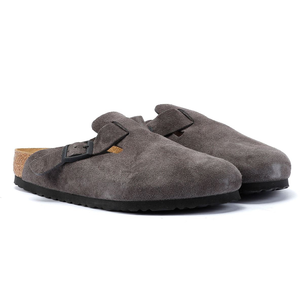 Birkenstock Boston Graue Wildleder Clogs Tower London.De