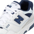 New Balance 550 Weiß/Dunkelblaue Turnschuhe