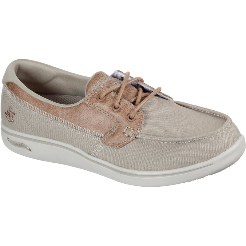 Skechers Arch Fit Uplift Cruise'N By Polyester Damenschuhe Mit Natürlicher Bootsschuh-Silhouette