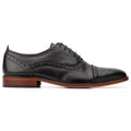 Base London Cast Waxy Leder Herren-Schwarz Brogues-Schuhe