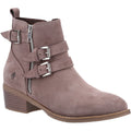 Hush Puppies Jenna Leder Damen Stiefel In Taupe