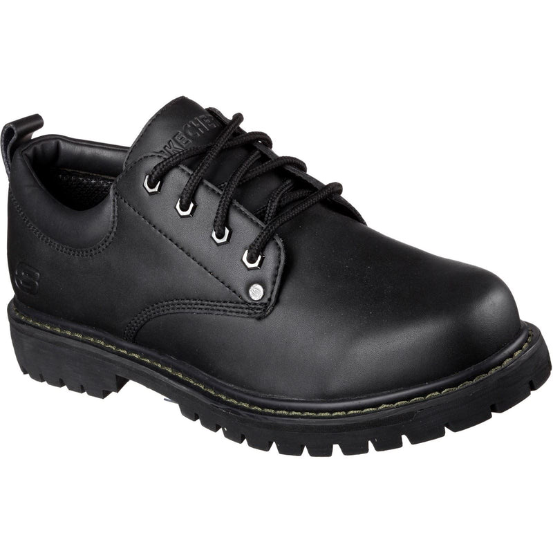 Skechers Tom Cats Schwarze Farbe Herren-Schnürschuhe Aus Leder