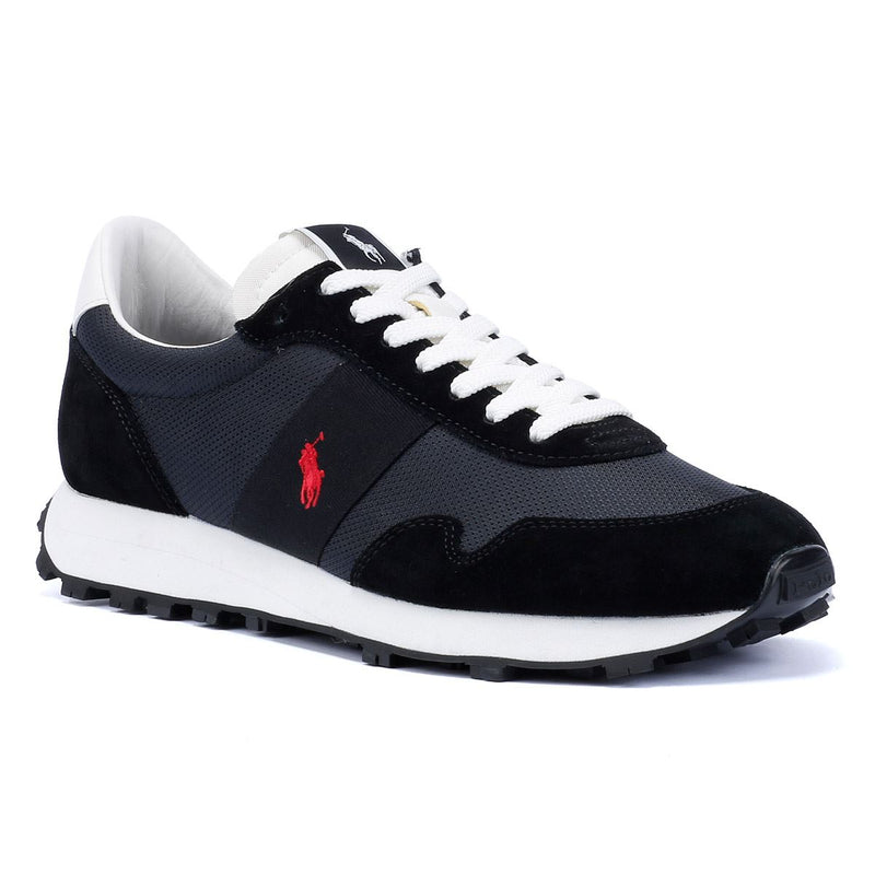 Ralph Lauren Trail 125 Schwarze Farbe Ledersneaker Für Herren