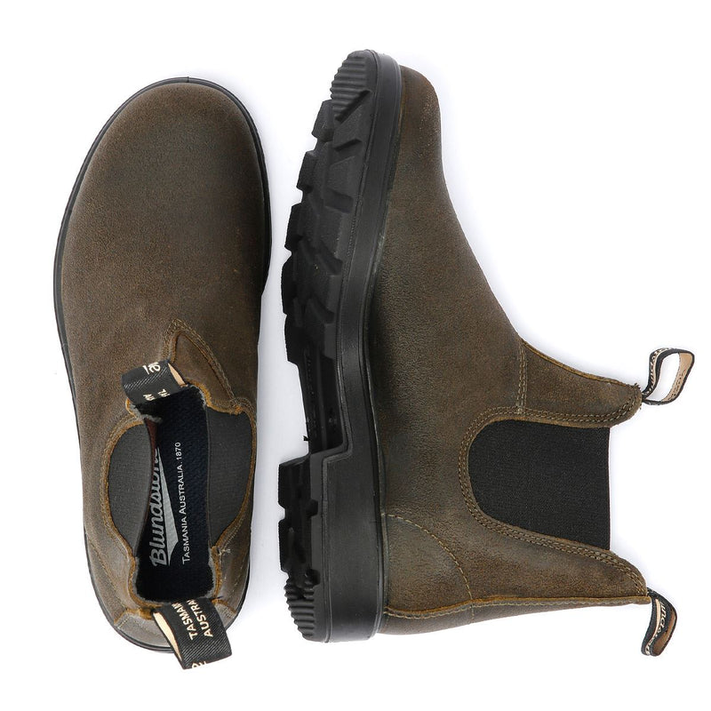 Blundstone Originals Wildleder Grüne Stiefel