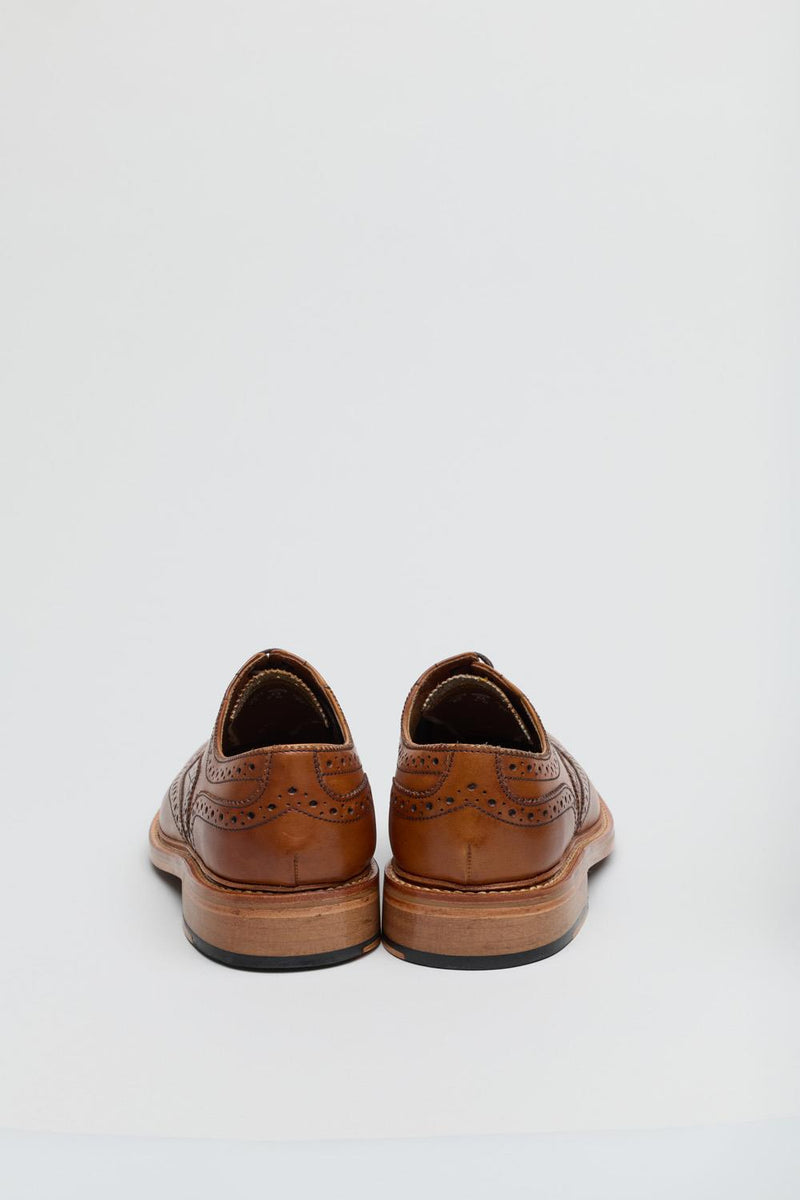 Ben Sherman Sugarman Brogue Leder Herren Braune Schnürschuhe