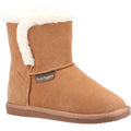 Hush Puppies Ashleigh Kunstfell-Damenhausschuhe In Beige