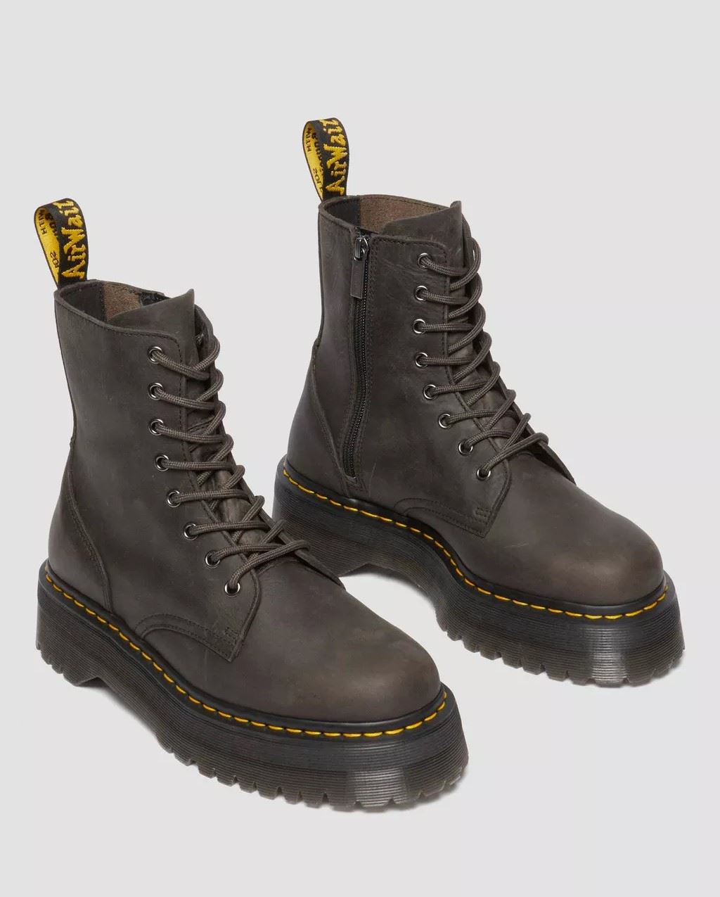 Dr. Martens Jadon Leder Damen Graue Stiefel