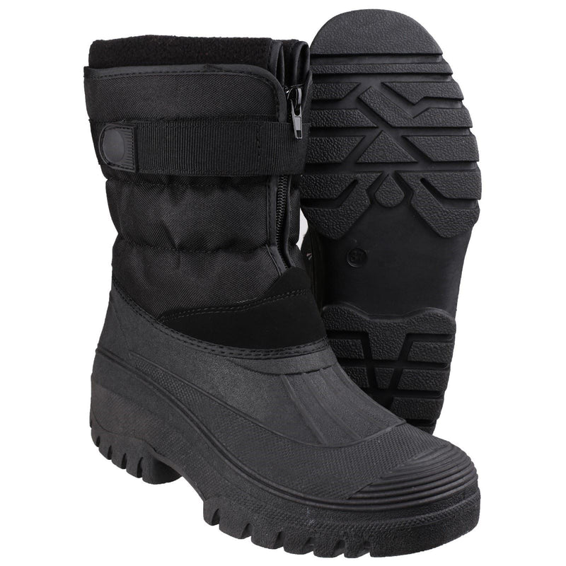 Cotswold Chase Stoff Schwarze Farbe Gummistiefel