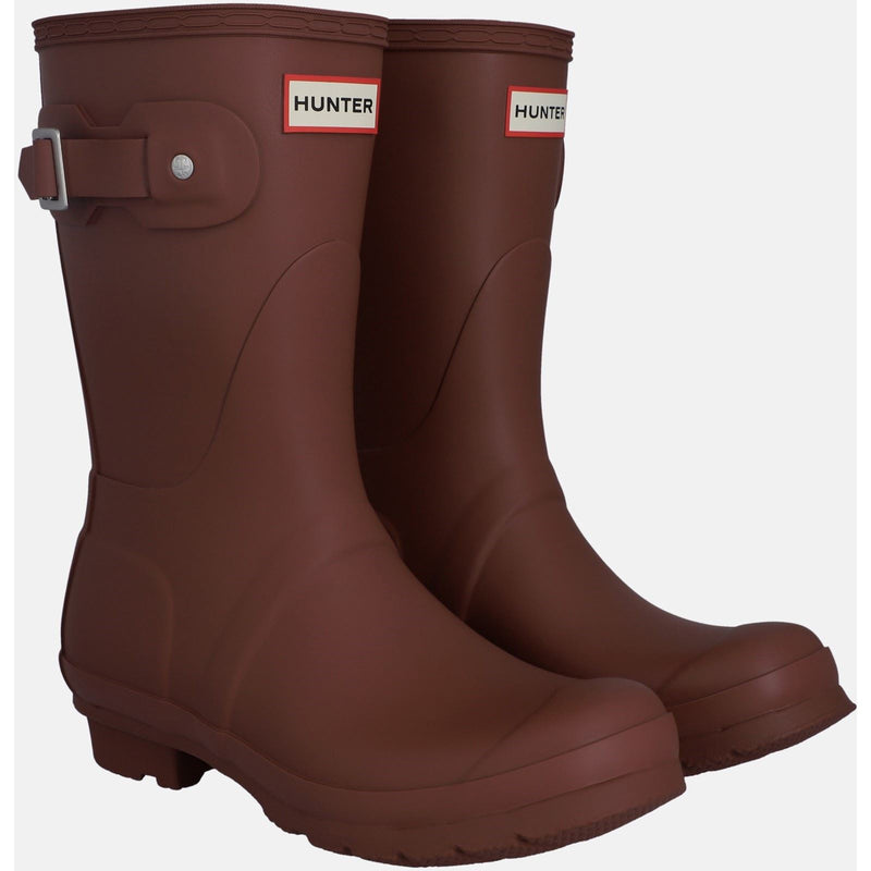 Hunter Original Short Wellington Boots Gummistiefel Für Damen In Gedämpftem Beerenfarben