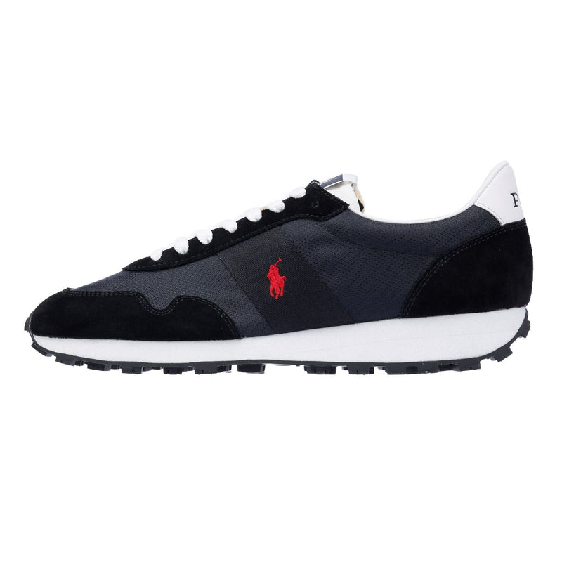 Ralph Lauren Trail 125 Schwarze Farbe Ledersneaker Für Herren