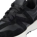 New Balance 327 Schwarze Farbe Ledersneaker