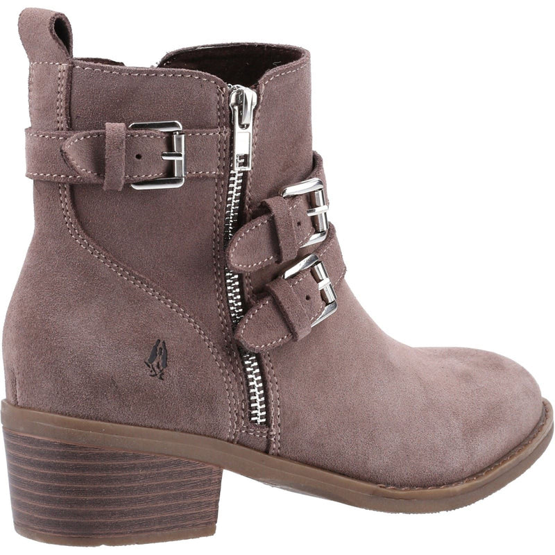 Hush Puppies Jenna Leder Damen Stiefel In Taupe