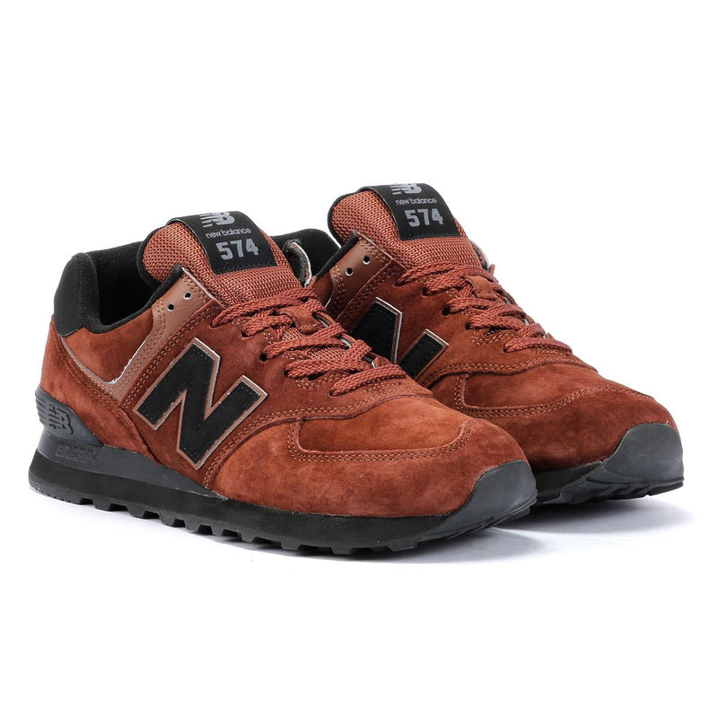 New Balance 574 Wildleder Braune Turnschuhe