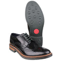 Base London Woburn Leder Herren-Schwarz Brogues-Schuhe