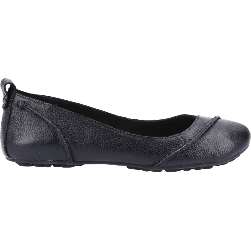 Hush Puppies Janessa Leder Damen Schwarze Flats