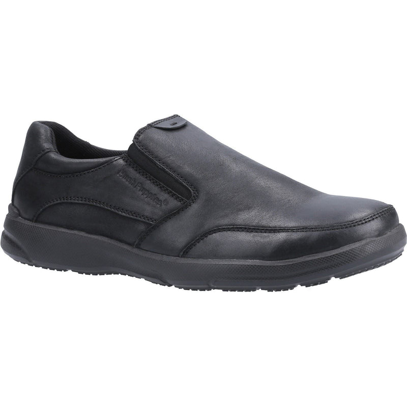 Hush Puppies Aaron Leder Herren Schwarze Mokassins