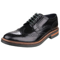 Base London Woburn Leder Herren-Schwarz Brogues-Schuhe