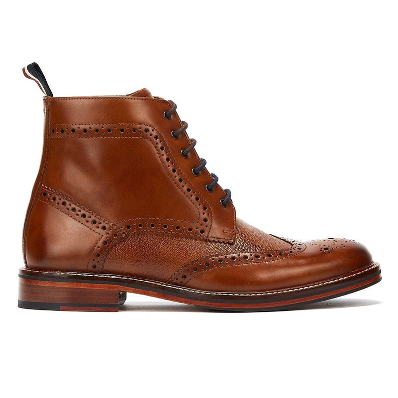 Ben Sherman Alfred Brogue Braune Herrenstiefel Aus Leder