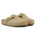 Birkenstock Boston Wildleder Verblasstes Khaki Grau Clogs