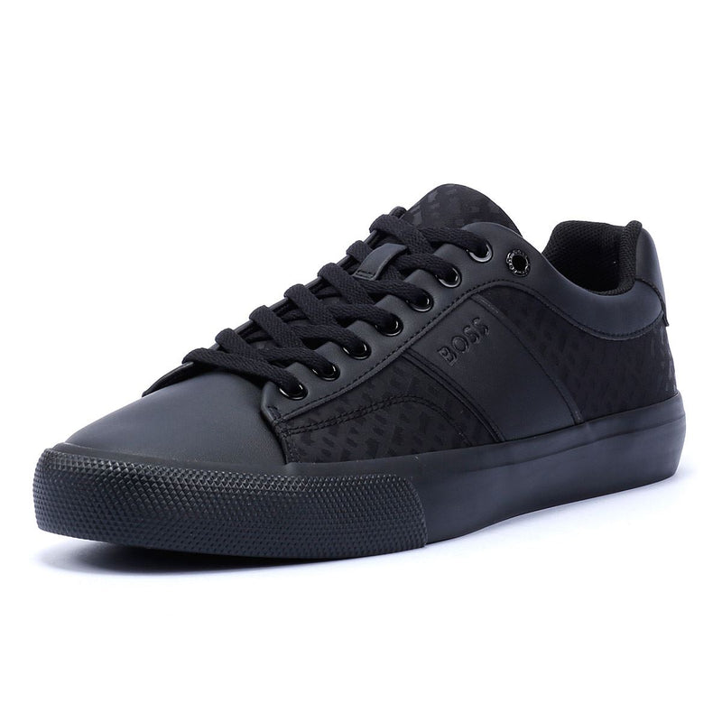 Boss Aiden Tennis Herren Schwarze Turnschuhe