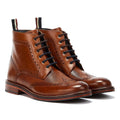 Ben Sherman Alfred Brogue Braune Herrenstiefel Aus Leder