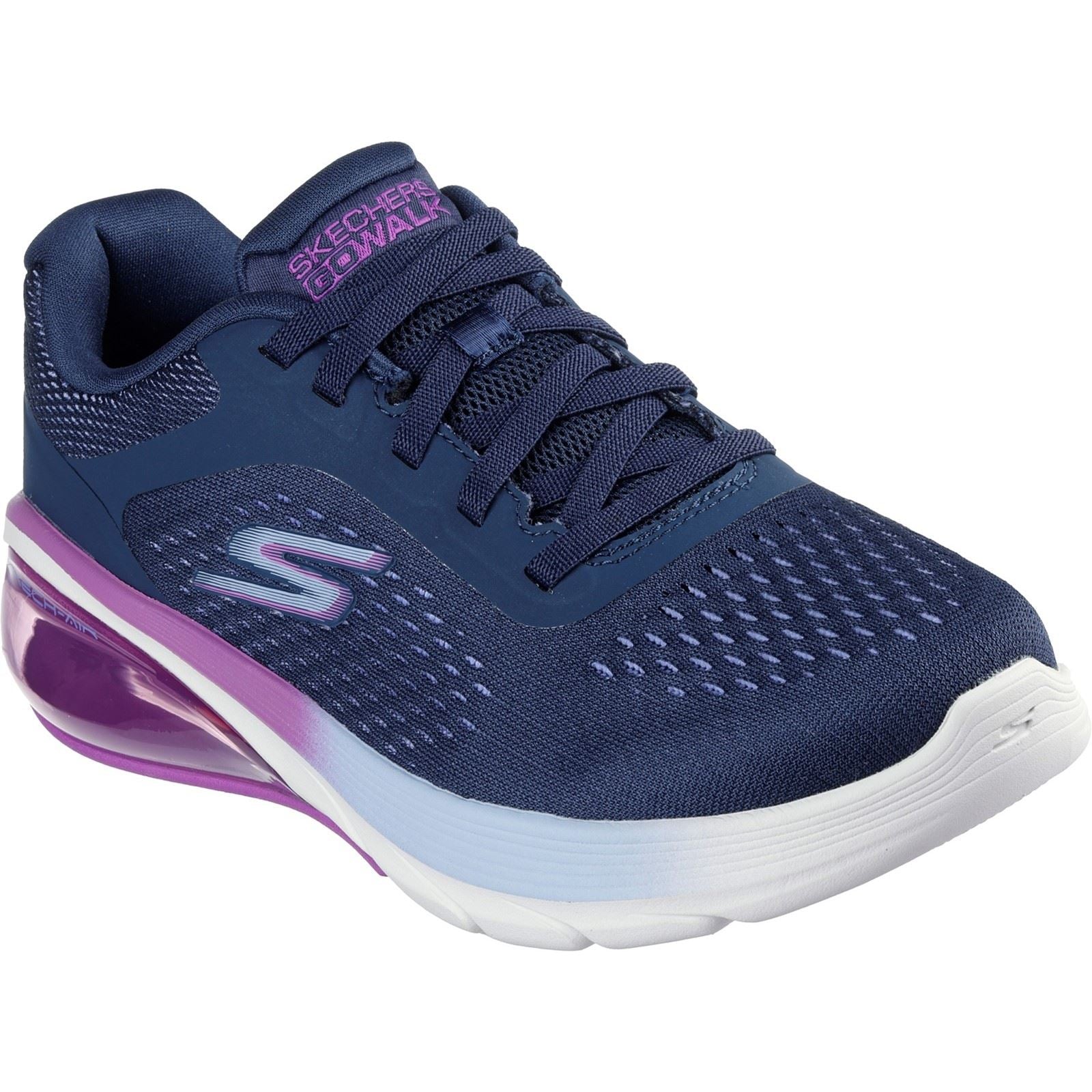 Skechers Go Walk Air 3.0 Textile Damen Sneaker In Marineblau/Lila