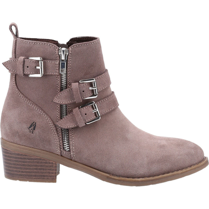 Hush Puppies Jenna Leder Damen Stiefel In Taupe